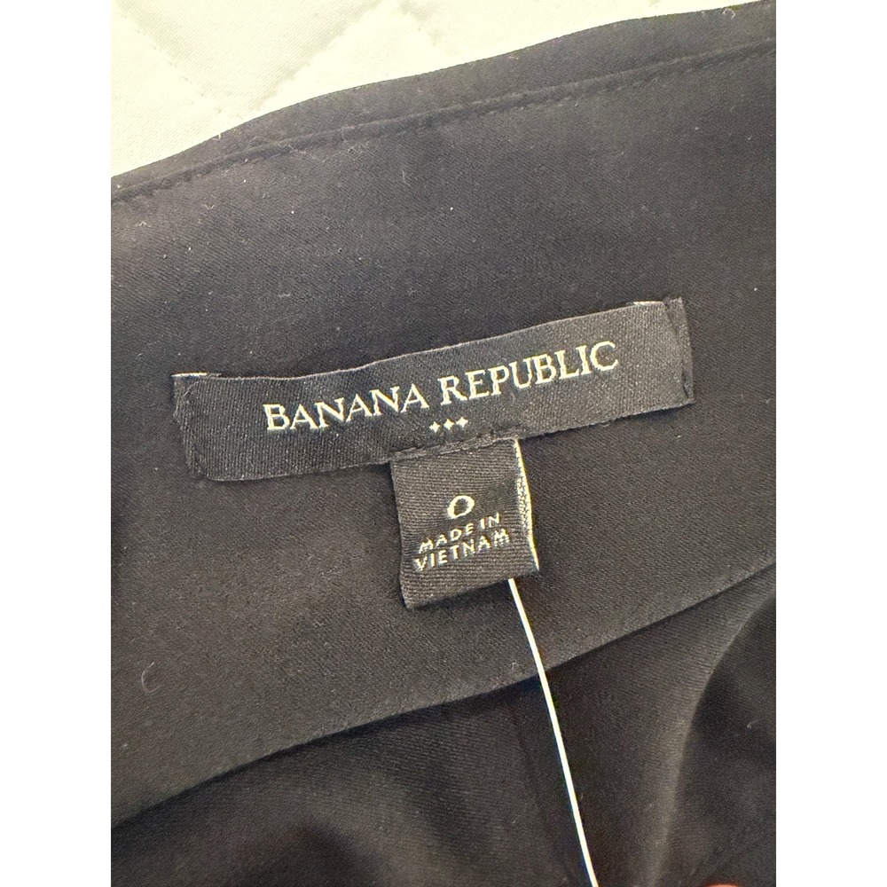Banana Republic Black One Shoulder Pleated Midi Dress 888771-01-1 NWT Size 0 - Picture 7 of 8